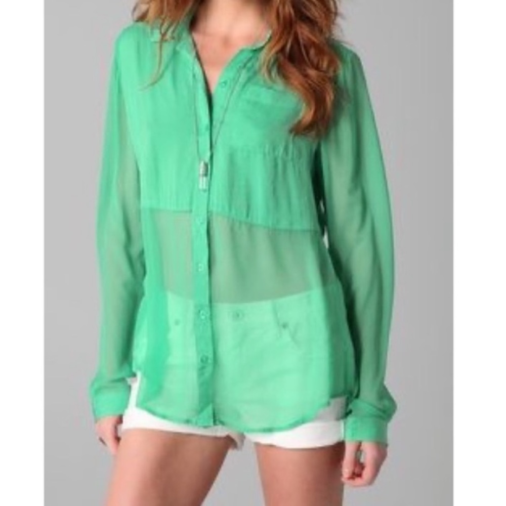 Free People Best of Both Worlds Semi Sheer Tunic